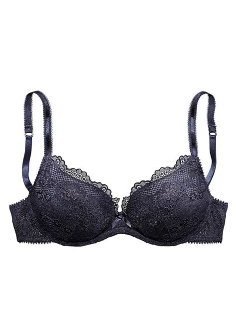 lascana push up|LASCANA Womens Lace Strap Push Up Bra Solid Black 38D